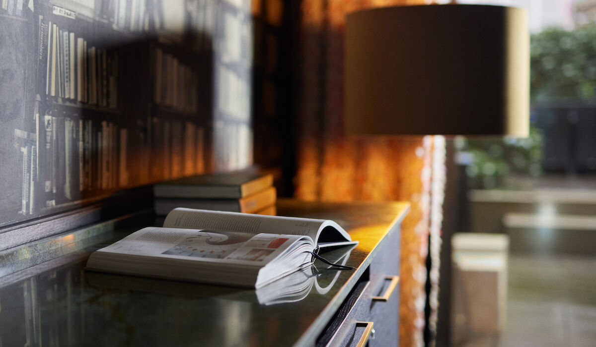 Design Hotels book resting on the Clubroom S counter