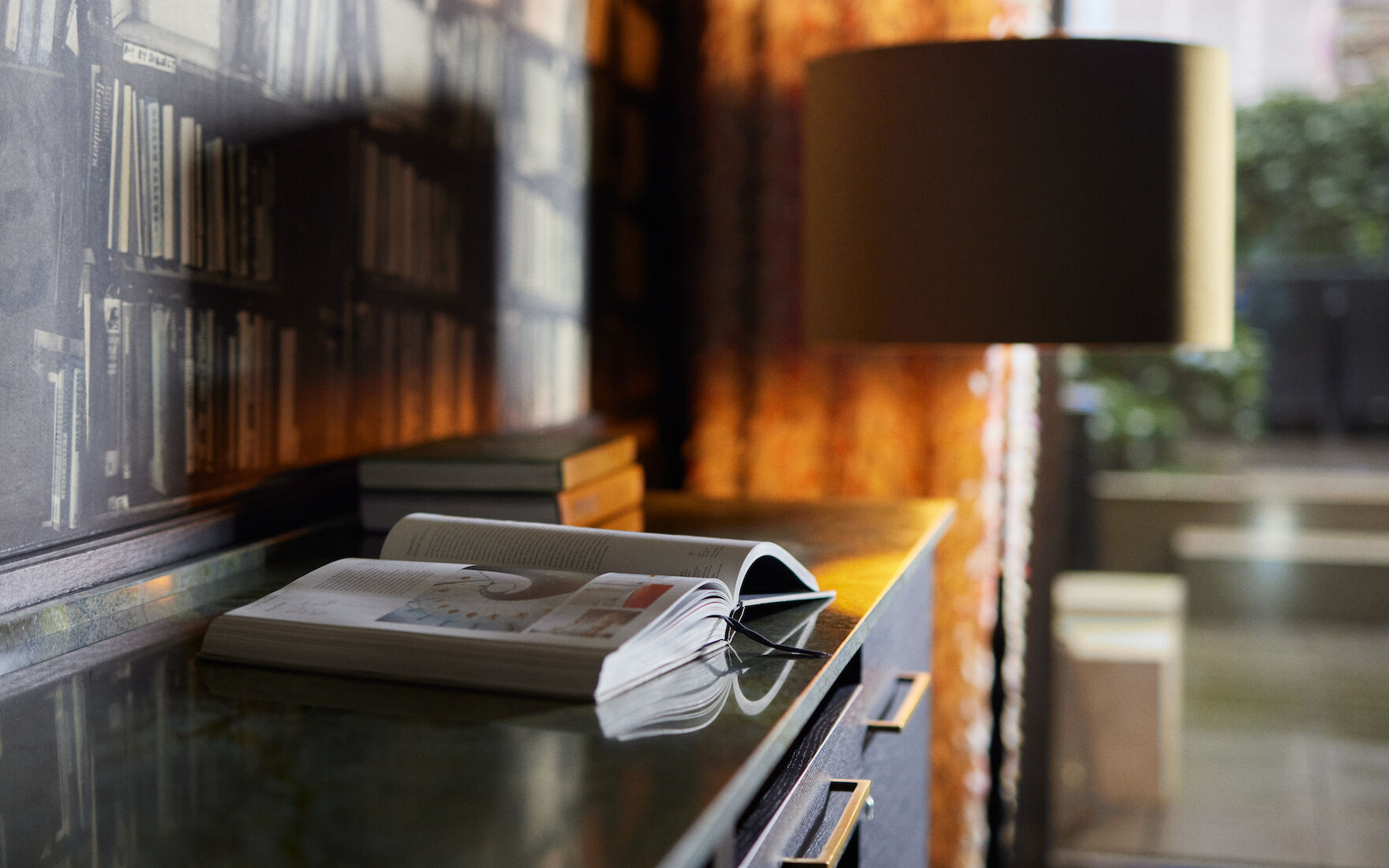 Design Hotels book resting on the Clubroom S counter