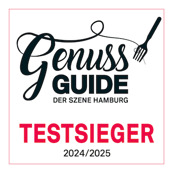 Dacaio Italienischekueche Testsieger 2024 25 Test winner 2024/2025 of the Genuss Guide for DaCaio at The George Hotel Hamburg