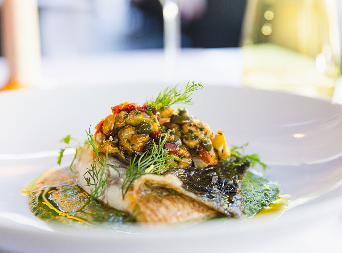Fischgericht des Restaurant DaCaio im Buchwerk Hamburg