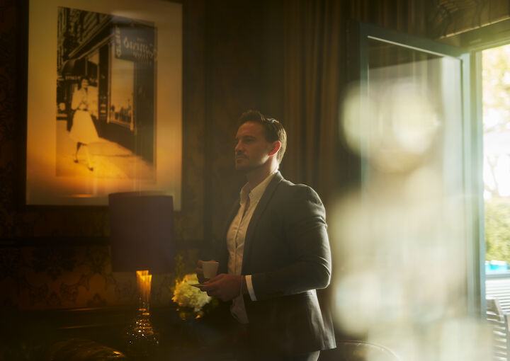 Men standing in the meeting room Library at The George Hotel