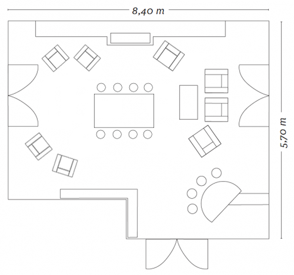 Floor plan Private Library